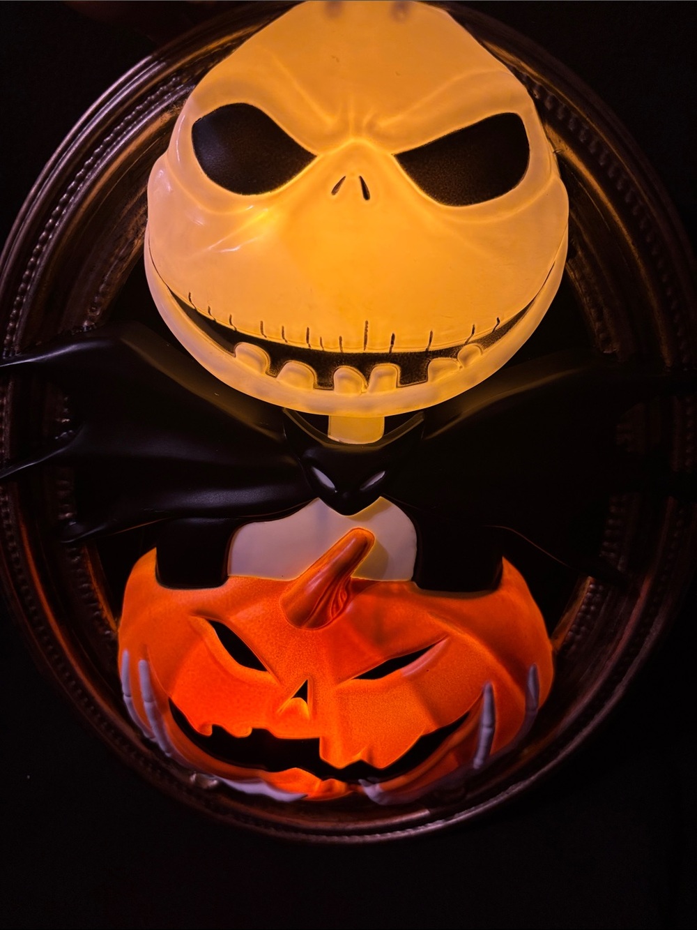 Jack Skellington light-up wall decor pumpkin framed - Picture 5 of 5